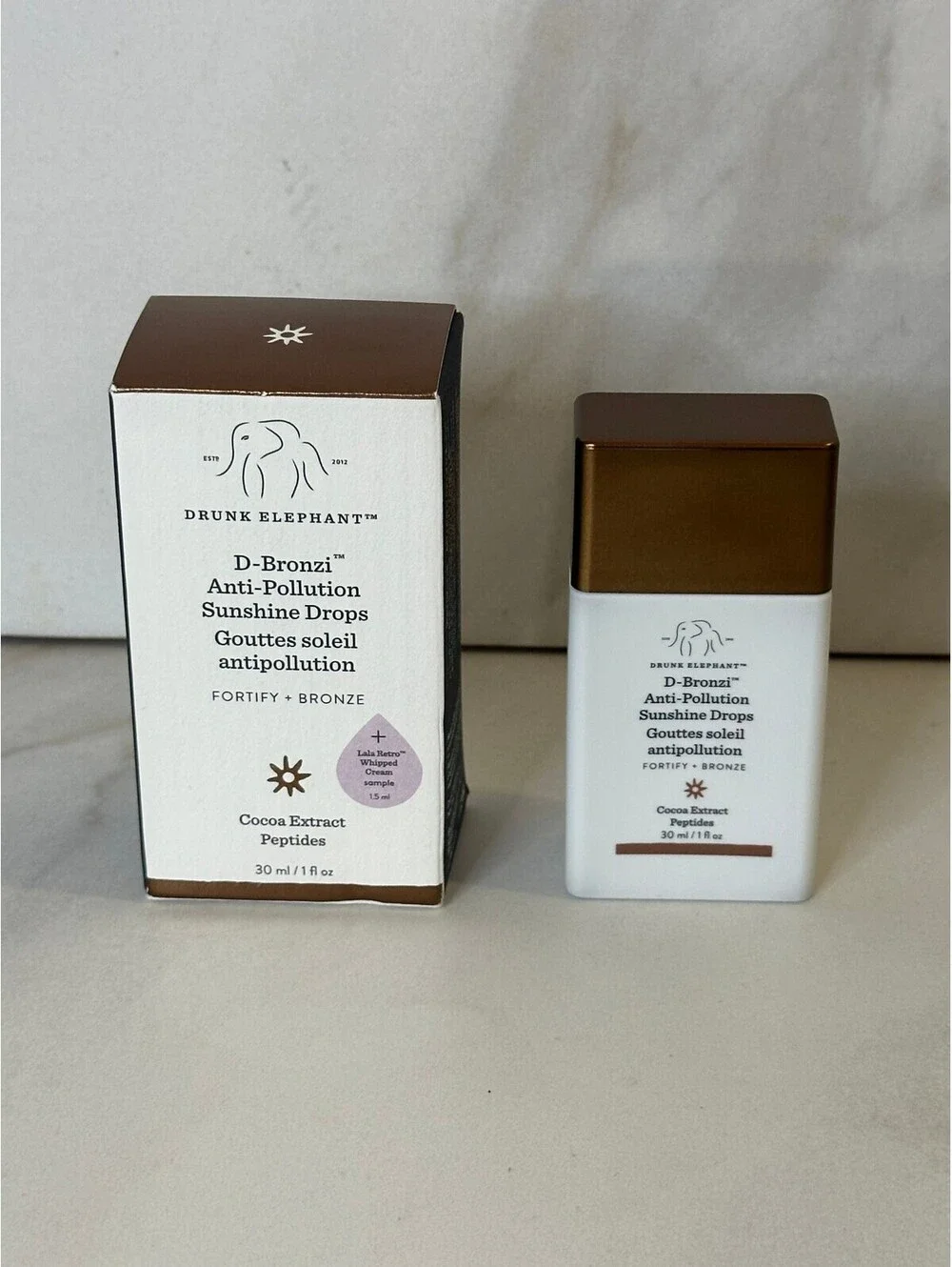 Drunk Elephant D-Bronzi Anti-Pollution Sunshine Drops Fortify + Bronze 1 fl oz